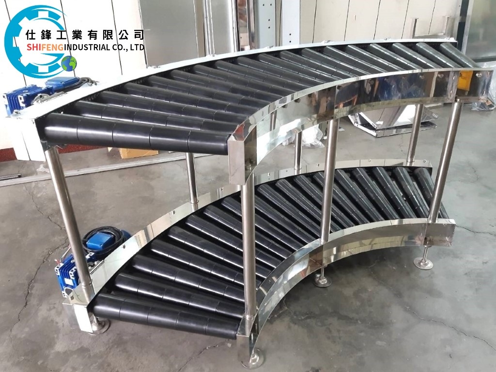 不銹鋼90度雙層動力滾筒輸送機&客戶案例一
